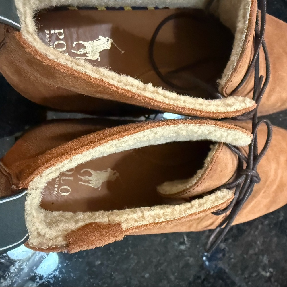 Polo by Ralph Lauren Men's Tan Suede Boots - Picture 4 of 5